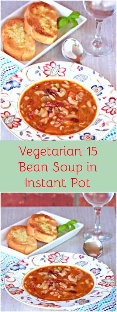 Vegetarian15 Bean Soup in the Instant Pot 