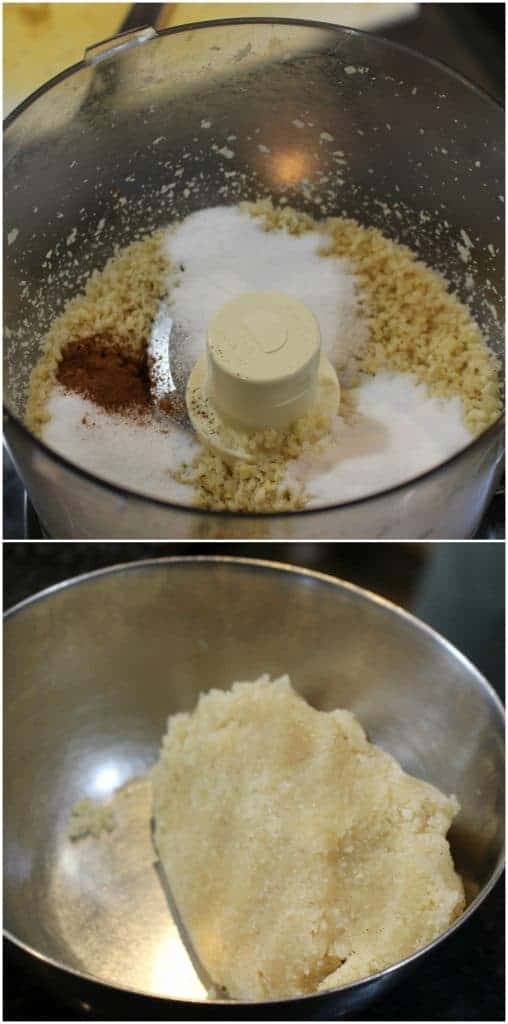 Making almond paste in food processor
