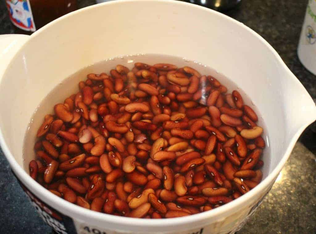 Soaking the kidney beans