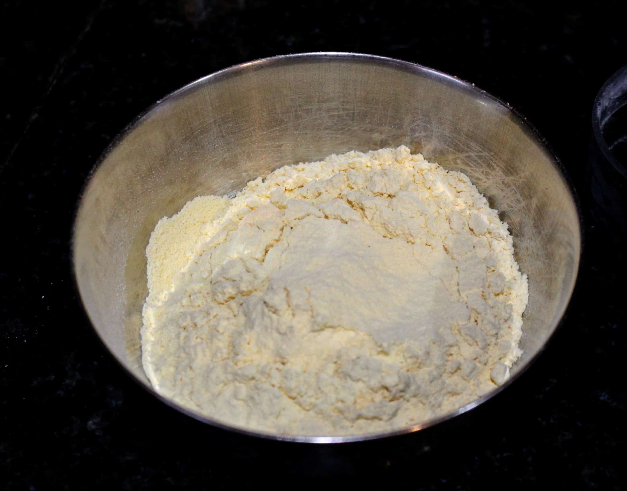 Besan / flour measured for Mysore Pak