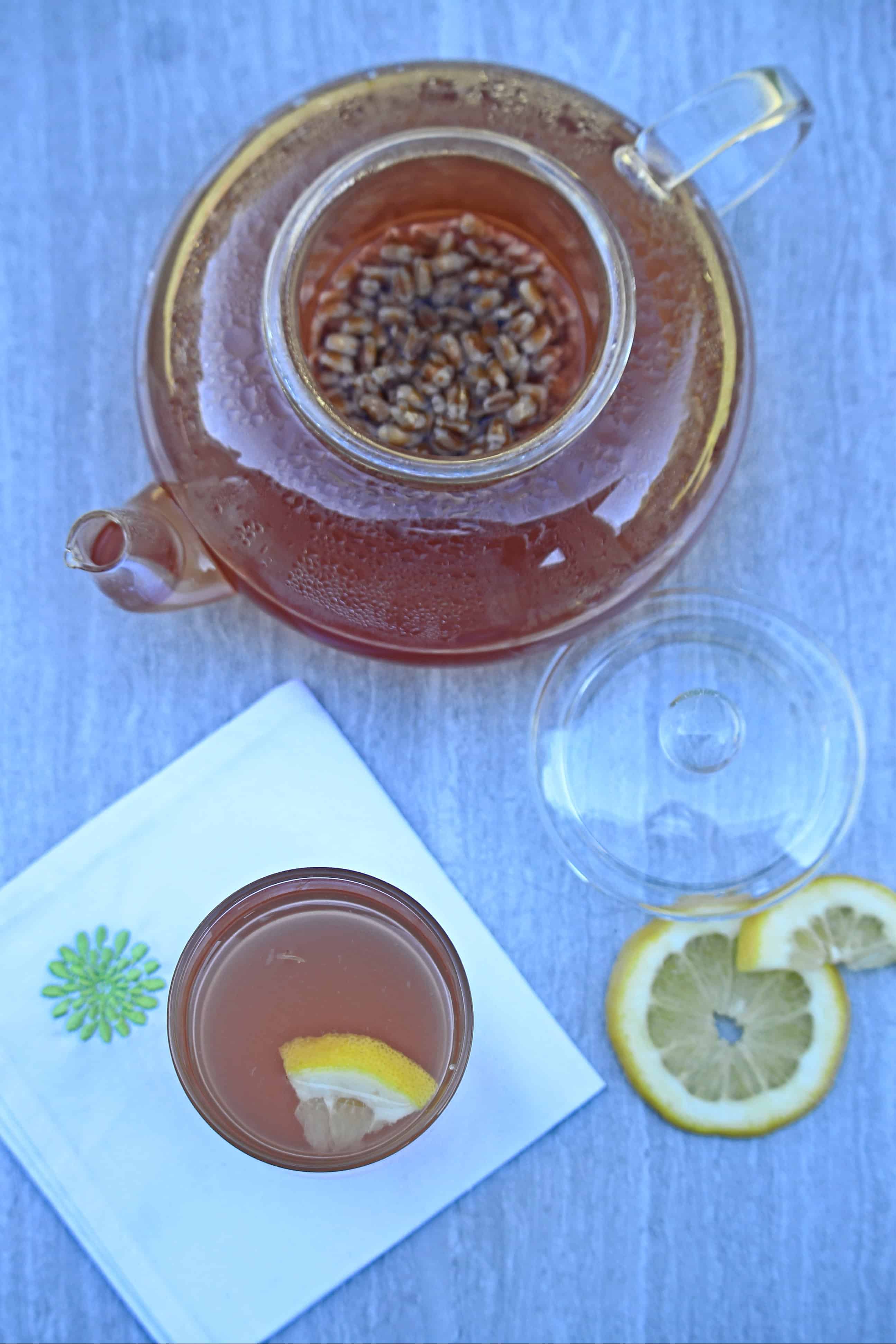 Bori-Cha in glass and tea pot