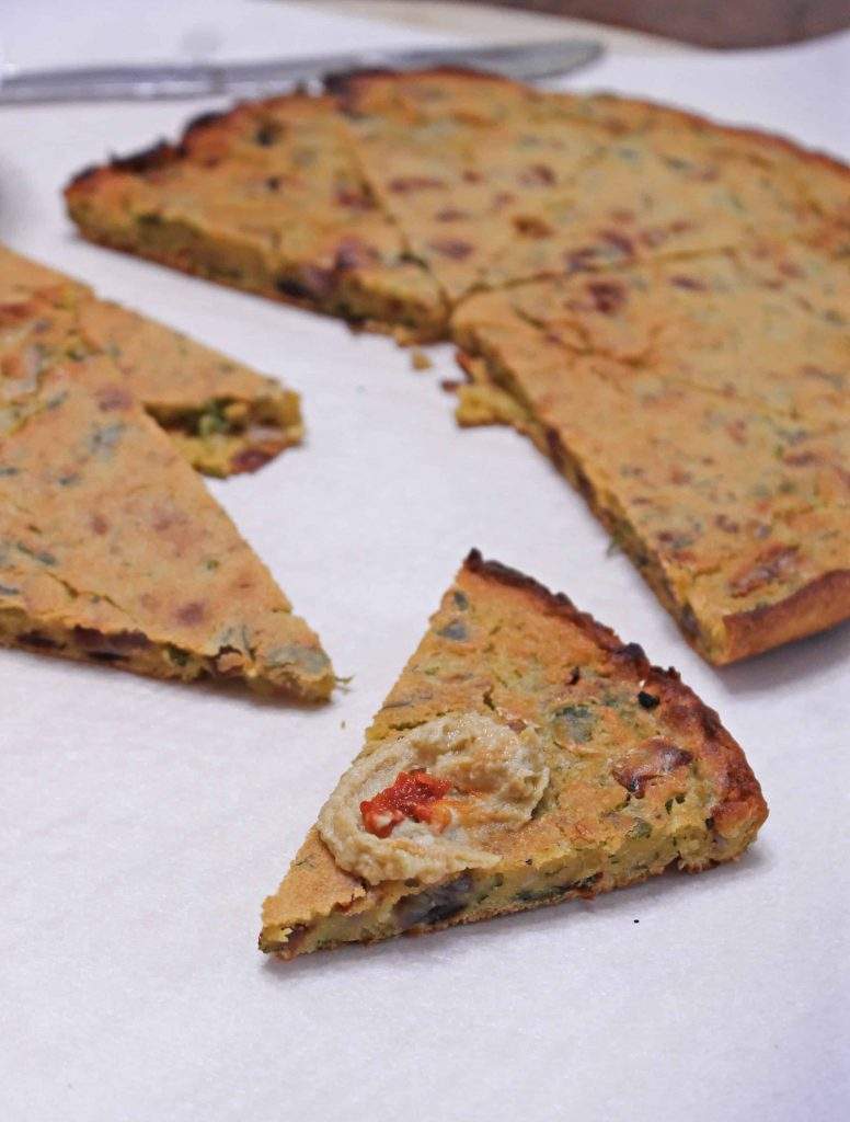 Chickpea Flatbread | Socca | Gluten free and Vegan French Flatbread