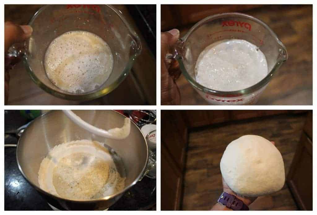 process shot to make dough for gozleme