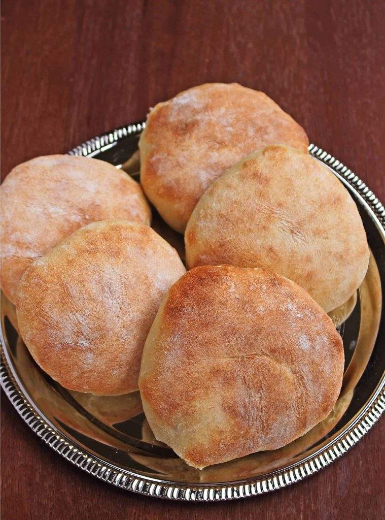 Lepinja Bread in a silver plate