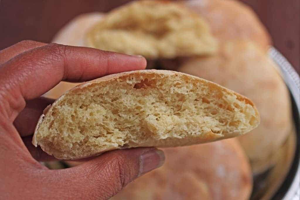 Lepinja Bread in side view