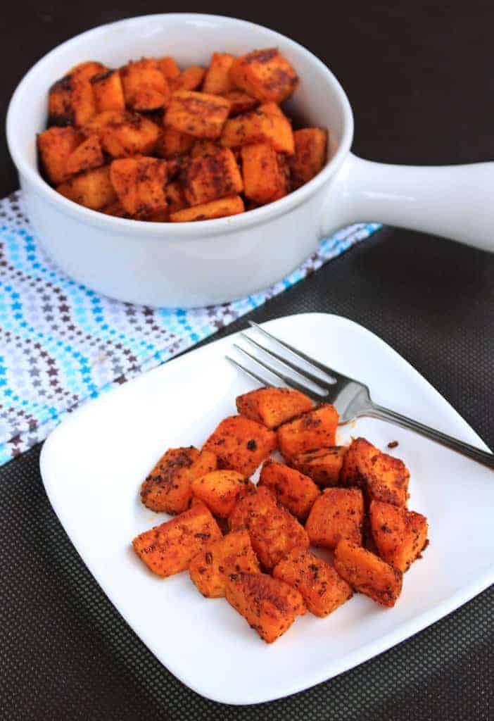 Spicy Oven Roasted Sweet Potatoes