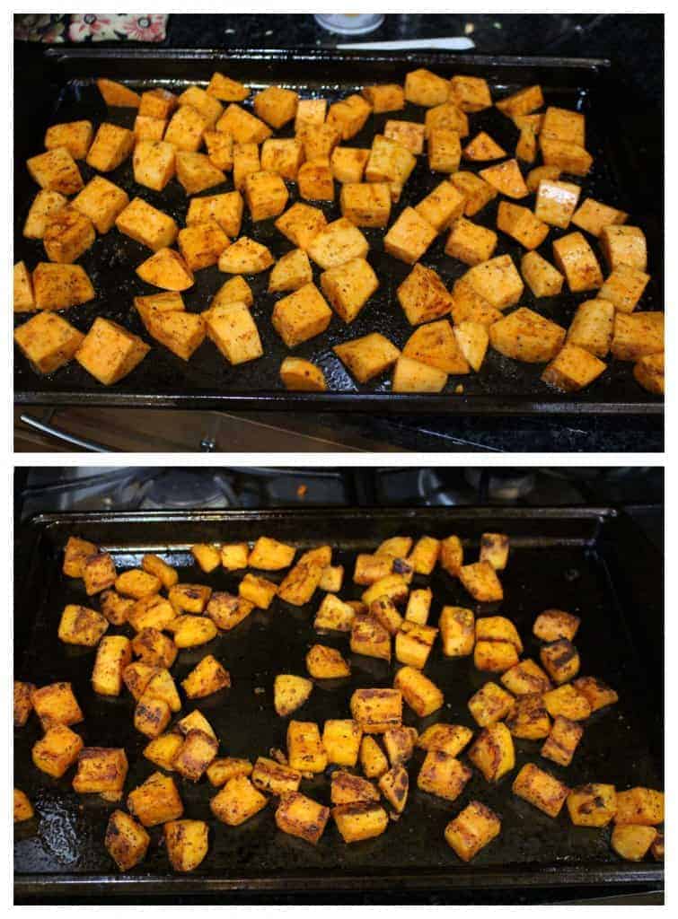 Spicy Oven Roasted Sweet Potatoes