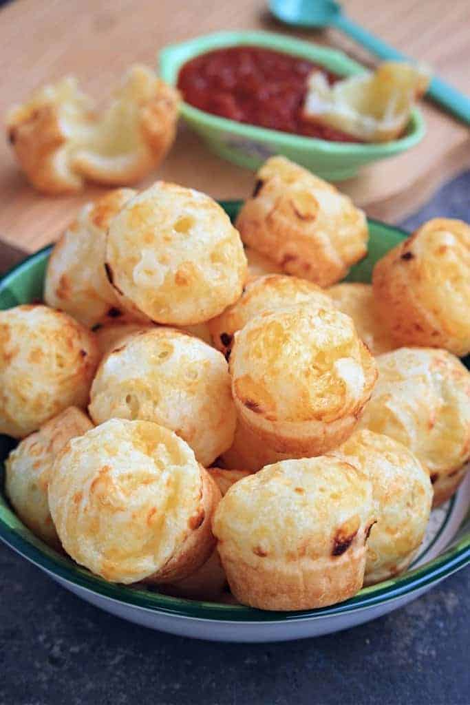 cheese bread in a bowl