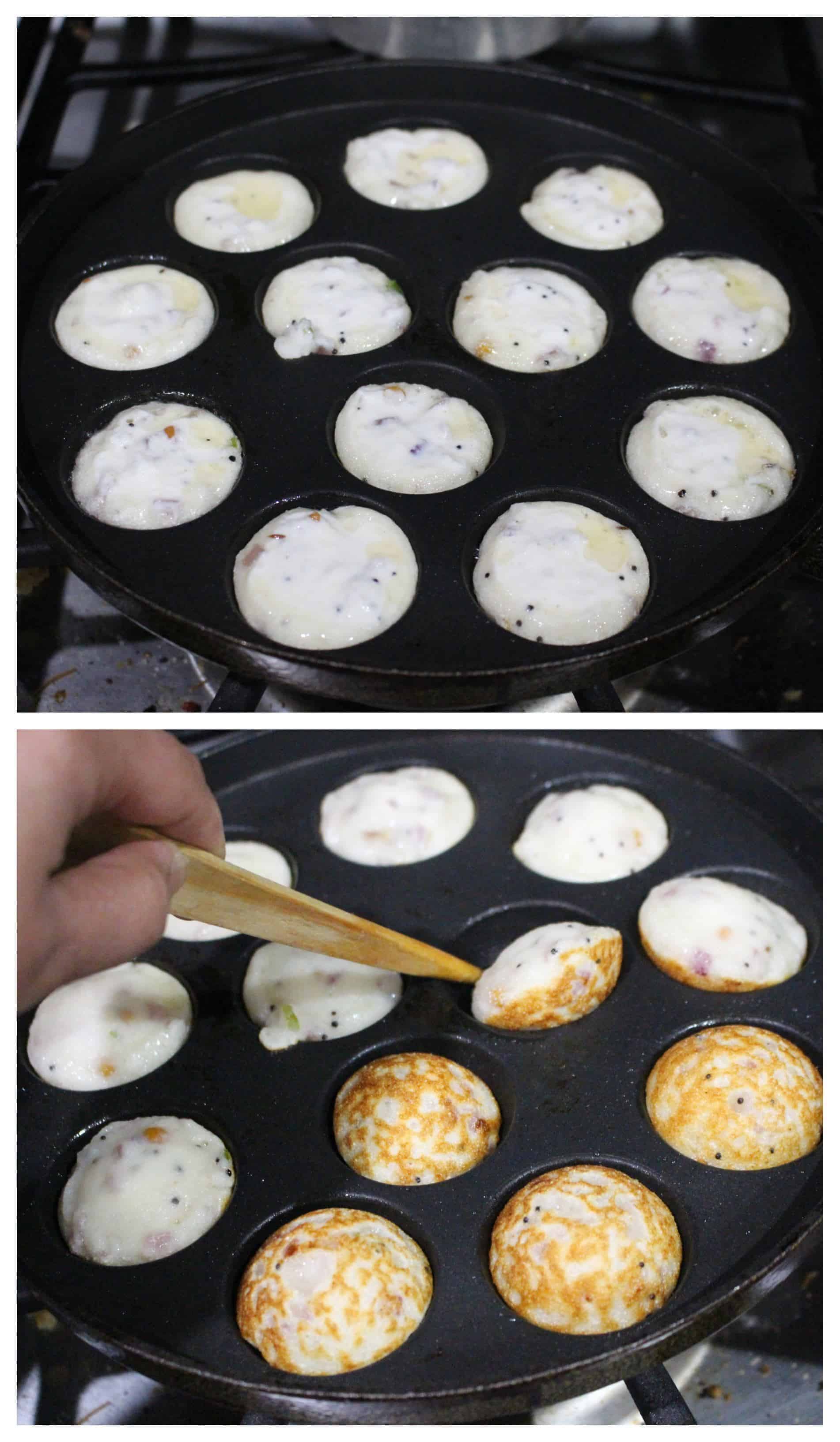 Making rava in a appe pan