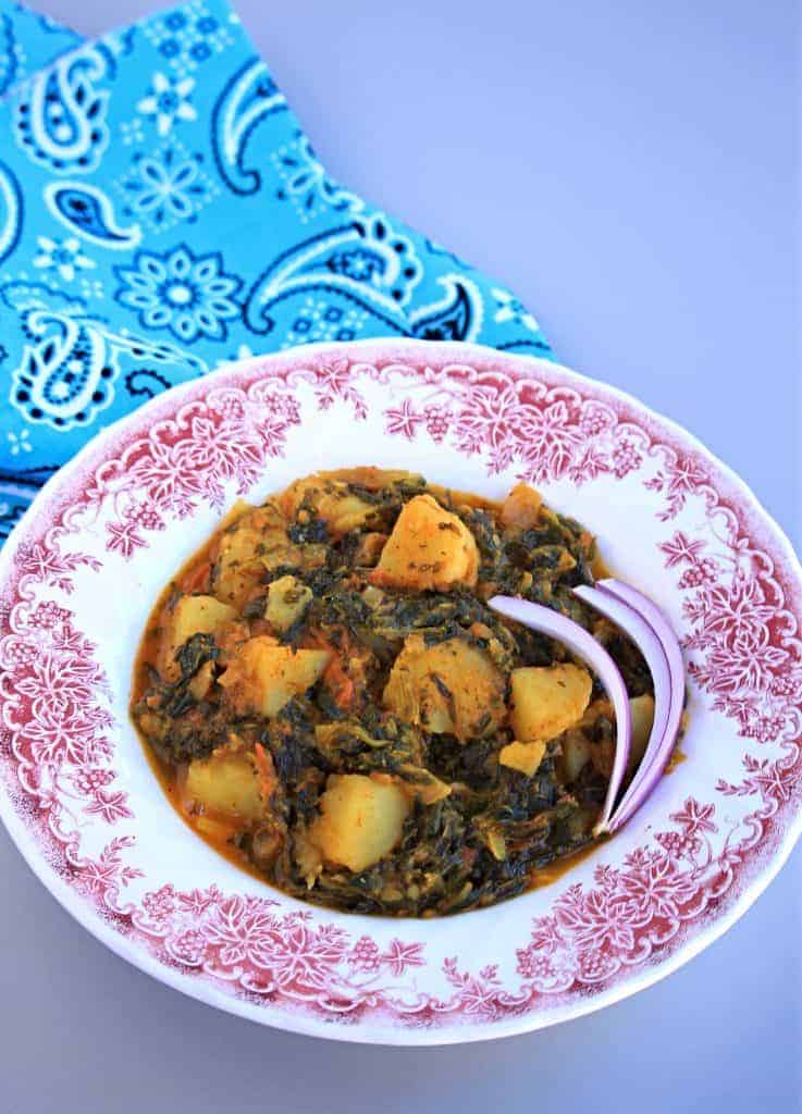 Spinach and Potato curry