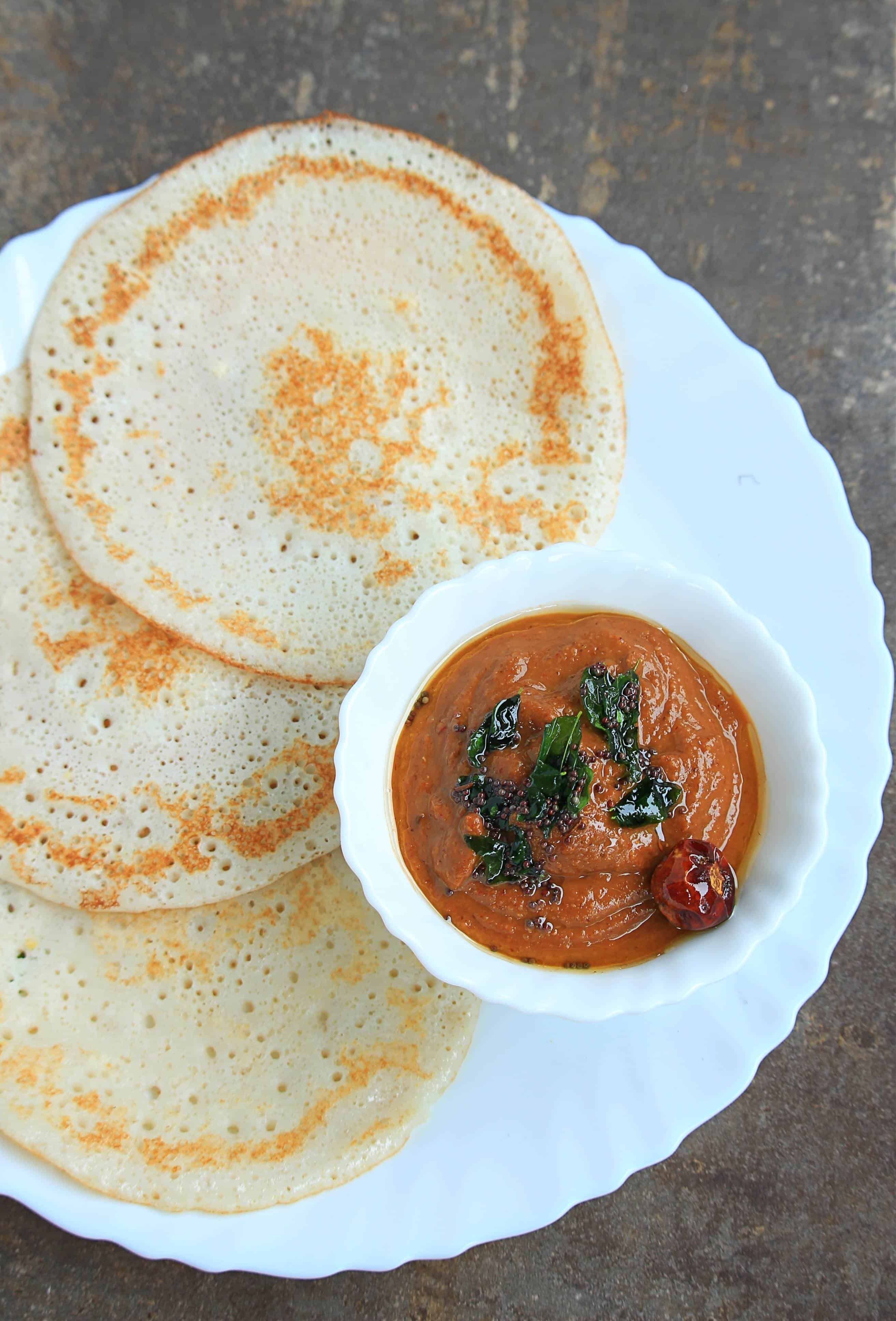 Ginger Chutney with oothappam