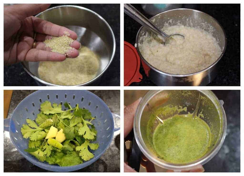 Process shots for Broken Wheat Porridge