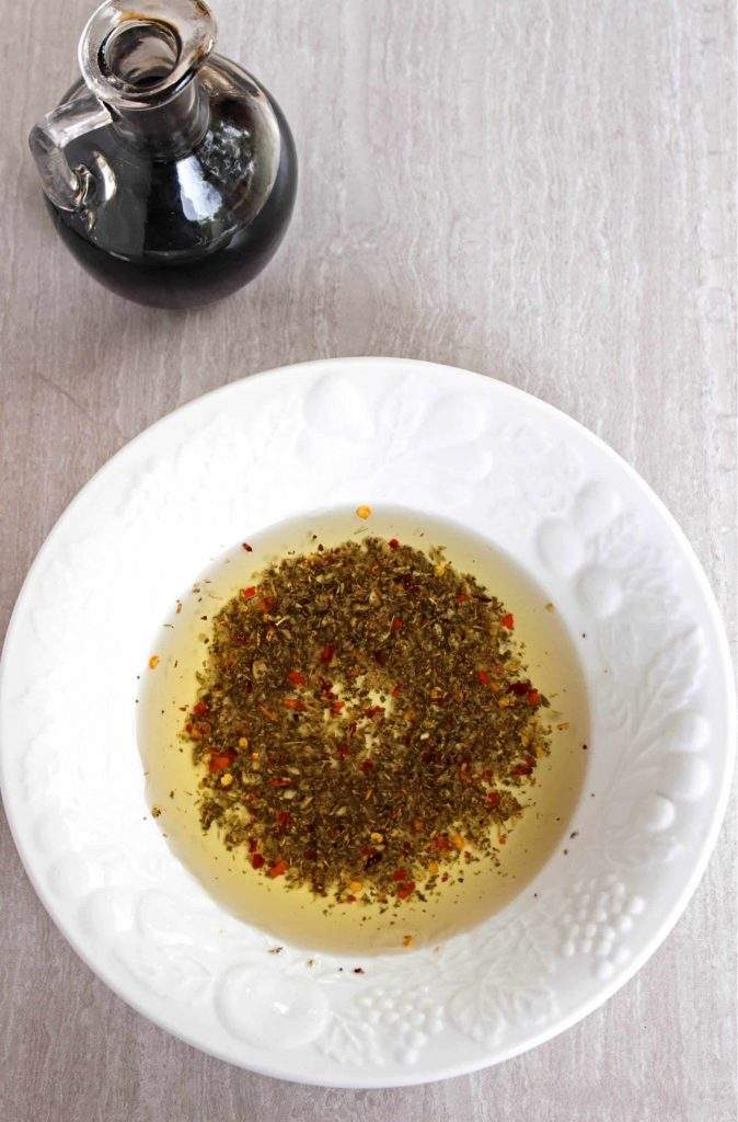 Garlic and herb dipping oil for bread