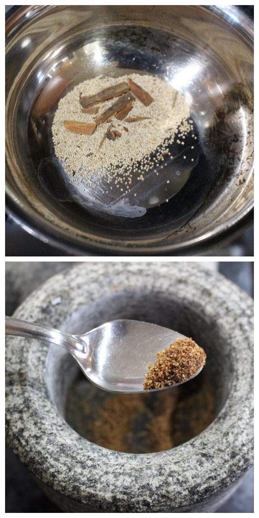 Poppy seeds and cinnamon powdered