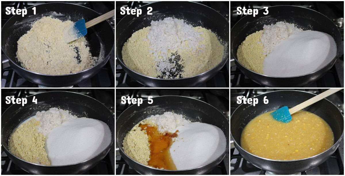 step by step process for making 7 cup burfi