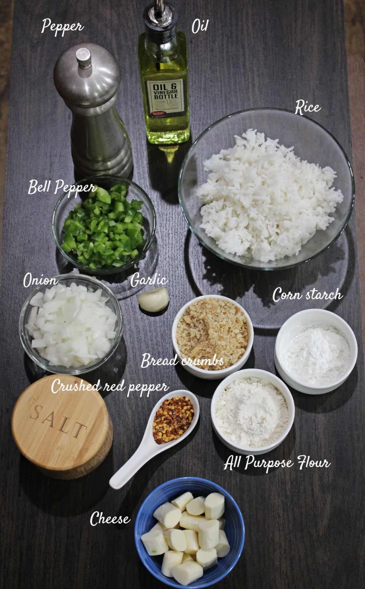 Ingredients to make Arancini