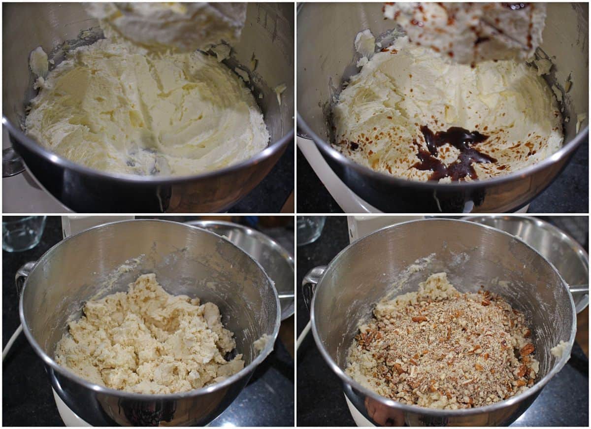 Process shot to make shortbread cookie dough