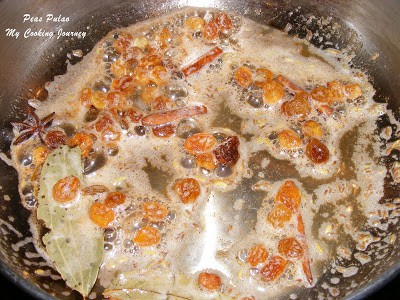 Frying spices in butter