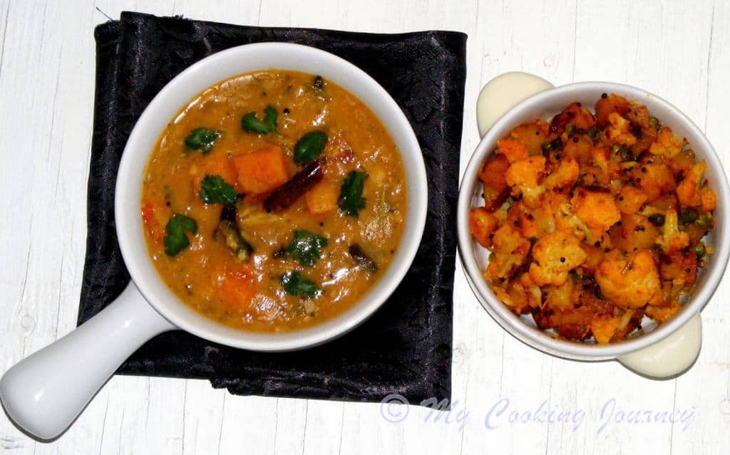 A special Sambhar from Puducherry ready and served
