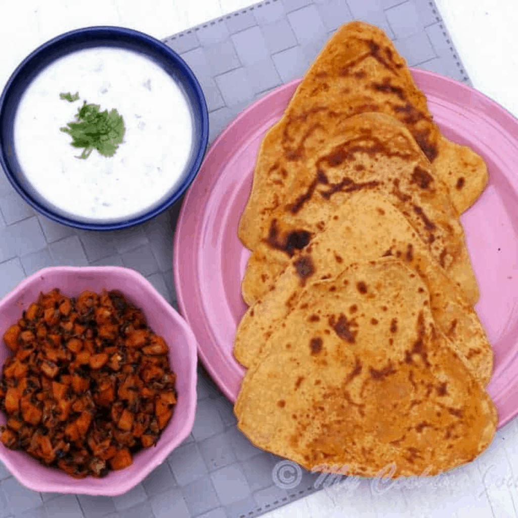 besan-ki-masala-roti-with-gajar-methi-subzi-my-cooking-journey