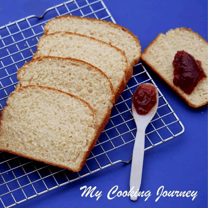 Buttermilk Bread on a wire rack