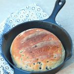 Moroccan Olive Bread in Cast Iron Pan - Feature Image