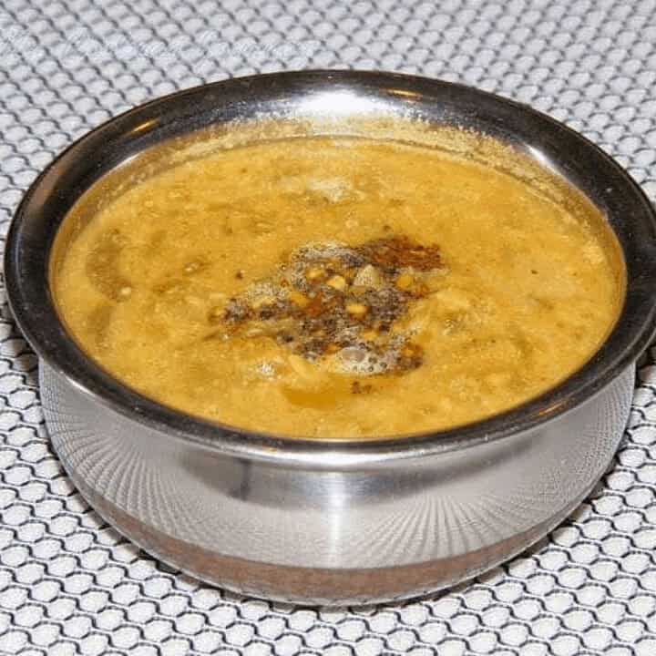 Podalangai Poricha Kuzhambu in a bowl - Feature Image